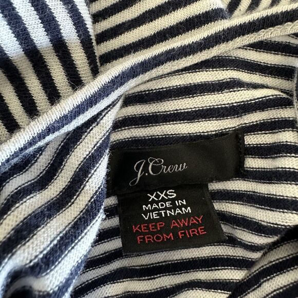J Crew Dress Women XXS Blue White Stripe Scoop Neck Tank Midi Coastal Preppy - Picture 7 of 8